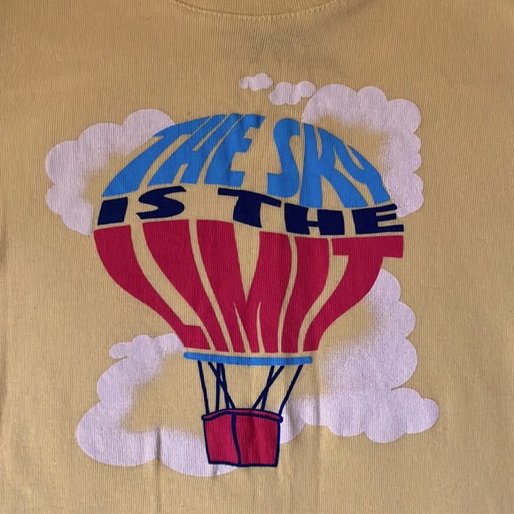 Yellow graphic ‘The Sky is the Limit’ long t-shirt - Picture 2 of 6